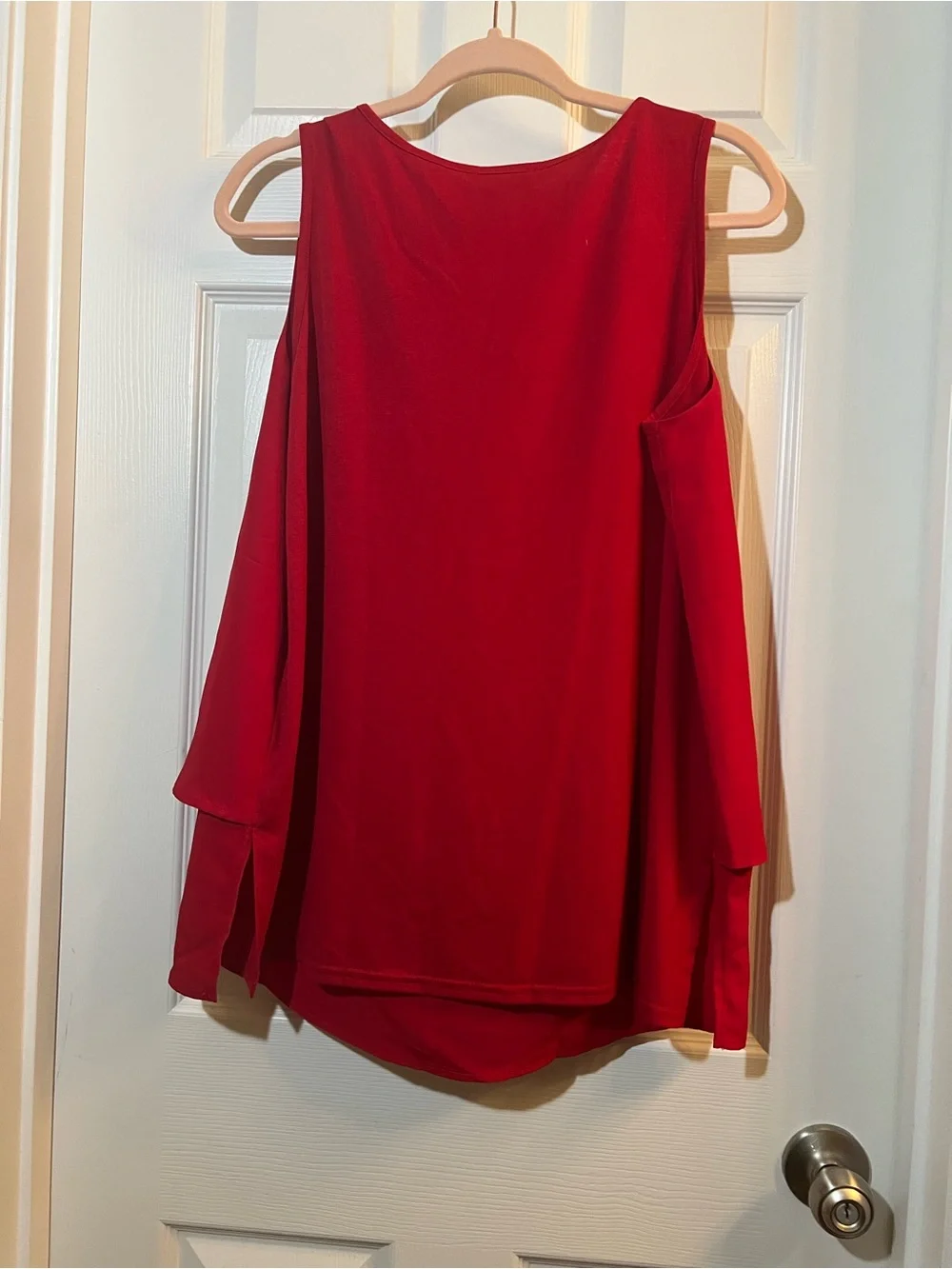 ๐ฆ NWOT DG2 by Diane Gilman Red Layered Sleeveless Tank size large - Picture 3 of 4